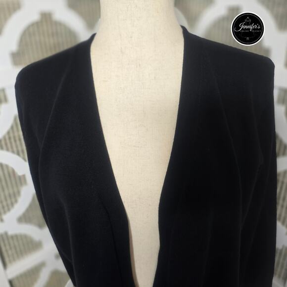 Relativity Black 3/4 Sleeve Shrug Size Large - Picture 3 of 7